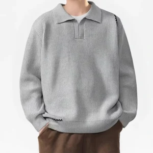Custom Men’s Solid Knitted Casual Stylish Sweater