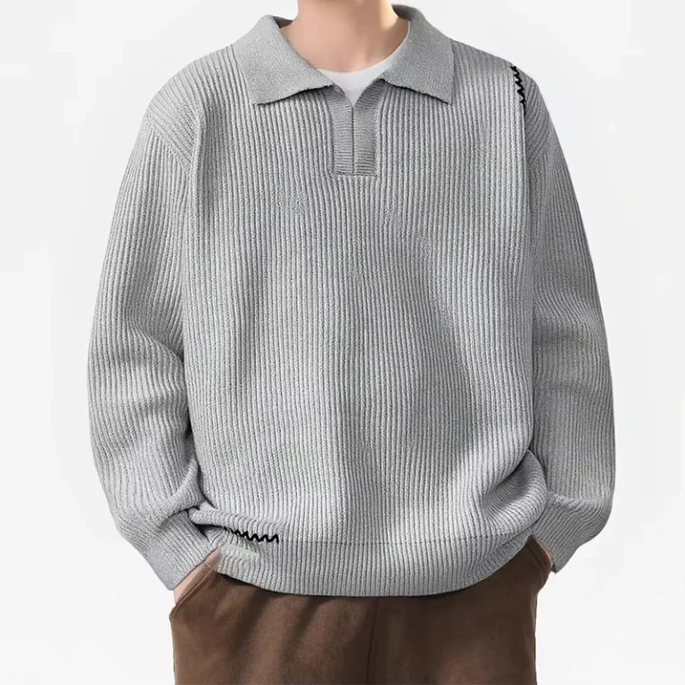Custom-Mens-Solid-Knitted-Casual-Stylish-Sweater-2