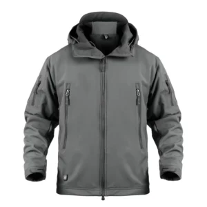 Custom Men’s Tactical Fleece Jackets Camo Hooded Softshell Jacket Camouflage Jacket for Hunting Fishing