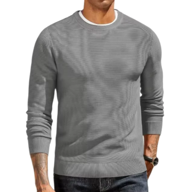Custom-Mens-Winter-Crew-Neck-Knitted-Jumper-Anti-pilling-Casual-Business-Basic-Sweater