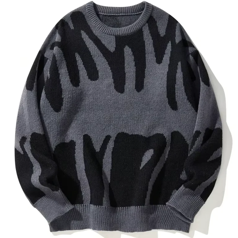 Custom-Mens-Winter-Graphic-Allover-Print-Gradient-Long-Sleeve-Loose-Fit-Knit-Sweater