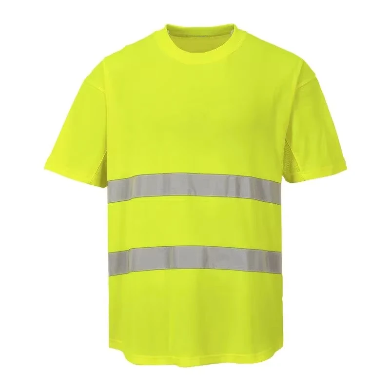 Custom New Short Sleeve Hi Vis Work Shirt Reflective Safety High Visibility Work Shirts