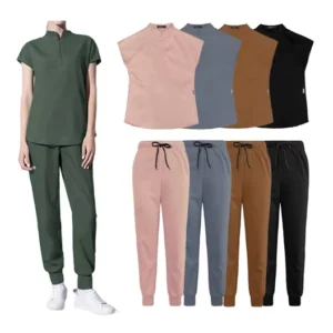 Custom New Style Doctor Hospital Uniforms Short Sleeve Tops and Pants Uniform Medical Nurse Scrubs