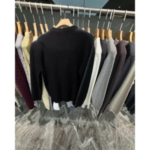 Custom ODM 100% Cotton Rib Knit Oversized Sweaters