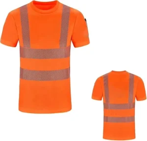 Custom OEM ODM ANSI Class 2 Hi Vis Safety T Shirts Polo Shirts Polyester Quick Dry Reflective Workwear Construction