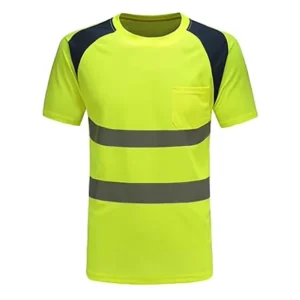 Custom OEM ODM ANSI Class 2 Hi Vis Safety T Shirts Polo Shirts Polyester Quick Dry Reflective Workwear Construction