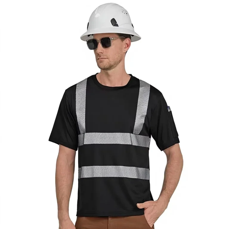 Custom-OEM-ODM-ANSI-Class-2-Hi-Vis-Safety-T-Shirts-Polo-Shirts-Polyester-Quick-Dry-Reflective-Workwear-Construction-7