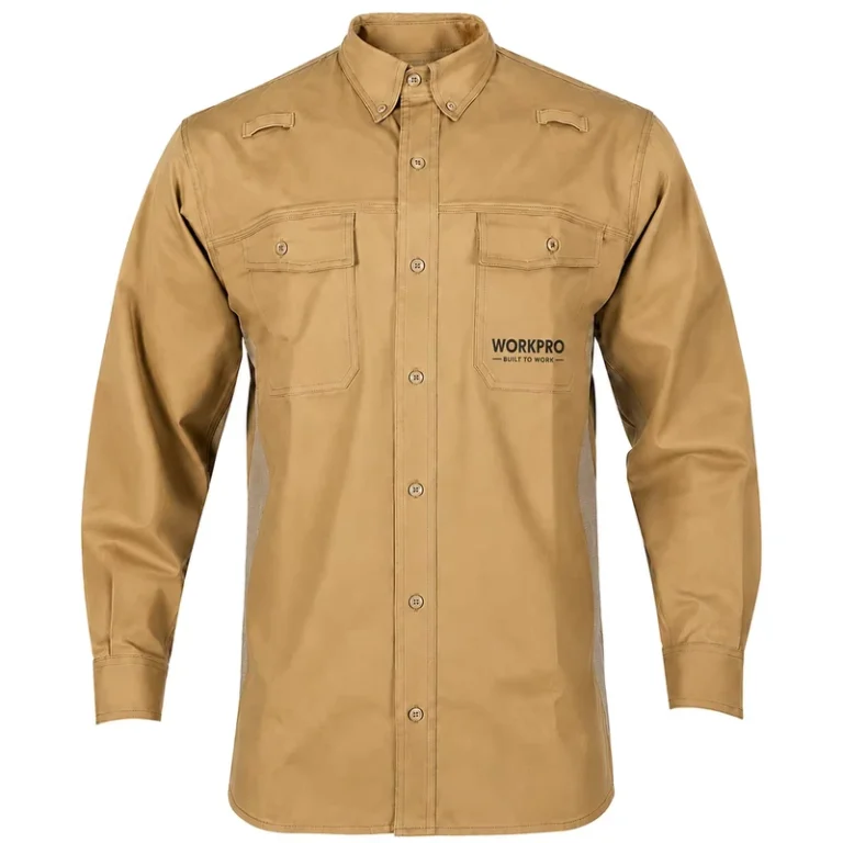 Custom-OEM-ODM-FR-Work-Shirt-Mens-Flame-Resistant-Anti-Static-Cotton-Safety-Uniform-Long-Sleeve-Factory