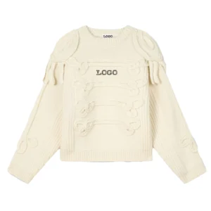 Custom OEM ODM Logo Jacquard Knitwear Custom O neck Knitted Men’s Sweaters Pullover Sweater for Men