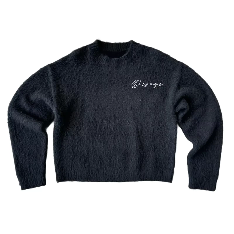 Custom OEM ODM Men Knit Sweater Wool Knitwear Jacquard Sweater Pullover Manufacturer Crew Neck Long Sleeve Knit Sweater Men