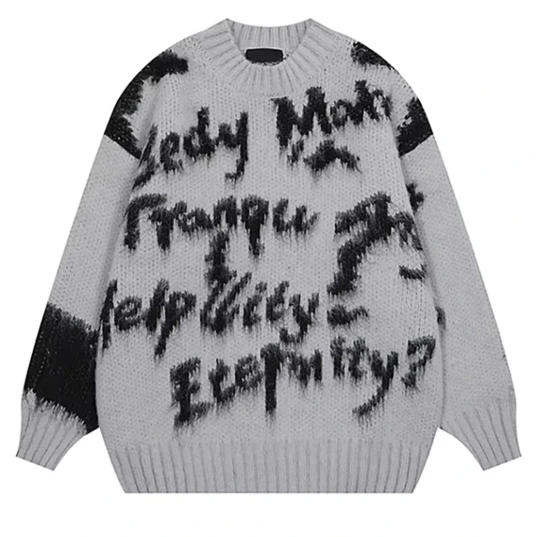Custom-OEM-ODM-Mens-Mohair-Knitted-Breathable-Oversized-Pullover-Sweater-Crew-Neck-Fuzzy-Autumn-Anti-Pilling-Quick-Dry-Full
