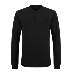 Custom OEM Welding Arc Flash Protective FR Cotton Industrial Work Electrician Workwear Size L Fire Resistant Henley Shirt