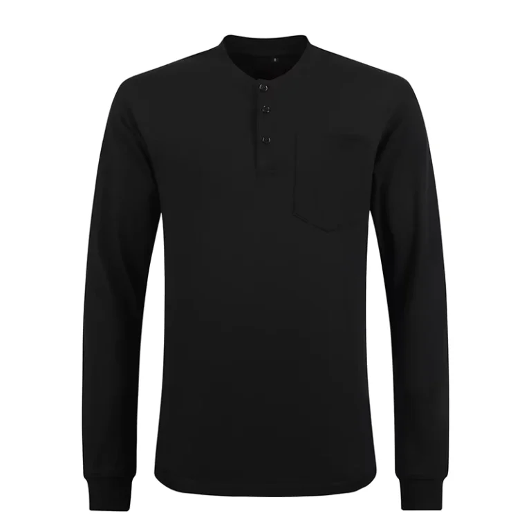 Custom-OEM-Welding-Arc-Flash-Protective-FR-Cotton-Industrial-Work-Electrician-Workwear-Size-L-Fire-Resistant-Henley-Shirt