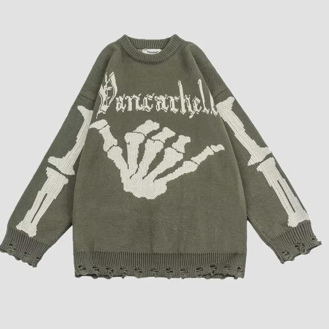 Custom Oem Odm Custom Logo Knit Sweater Men Pullover Knitting Cotton Sweater Custom Jacquard Knitted Sweaters
