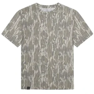 Custom Old Faded Camo Tee Shirts Breathable Comfort Stretch Material Short Sleeve Washed Bottomland Camo Shirts Fishing Shirt