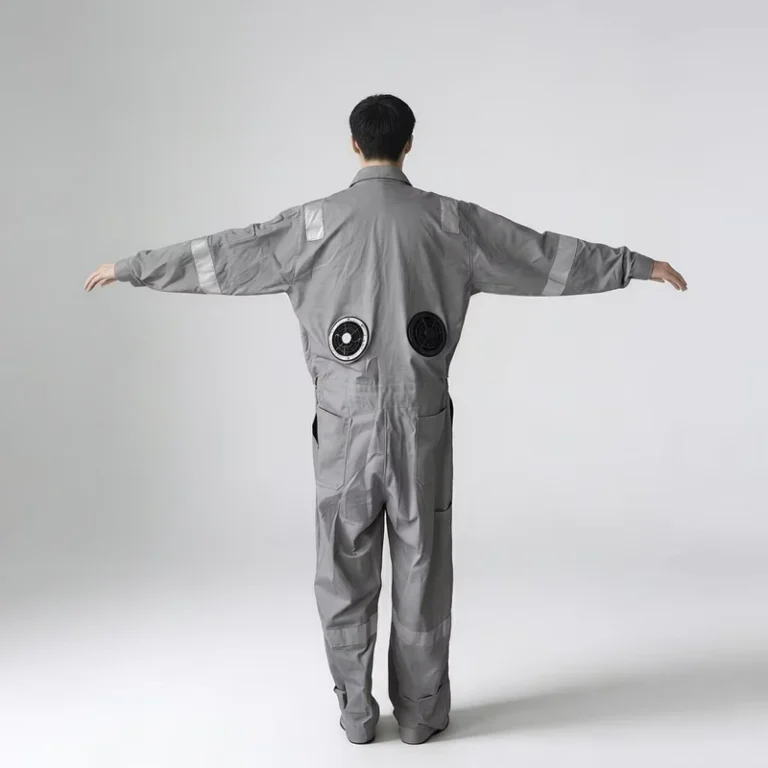 Custom-One-piece-Cooling-Overalls-with-Removable-Fan-Dustproof-Clothes-for-Cool-Comfort