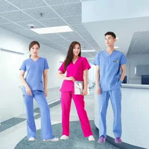 Custom Oral Dentist Women Nursing Medical Scrub 2 Piece Zipper Hospital Uniforms Elastic Quick Drying Jogger Scrubs Uniforms Set