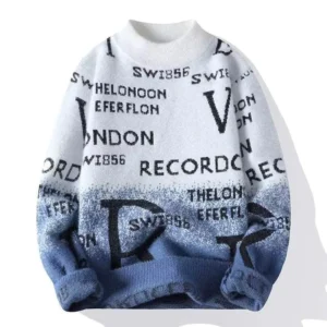 Custom Oversized Anti Wrinkle Breathable Winter Pullover Knitted Men’s Sweater