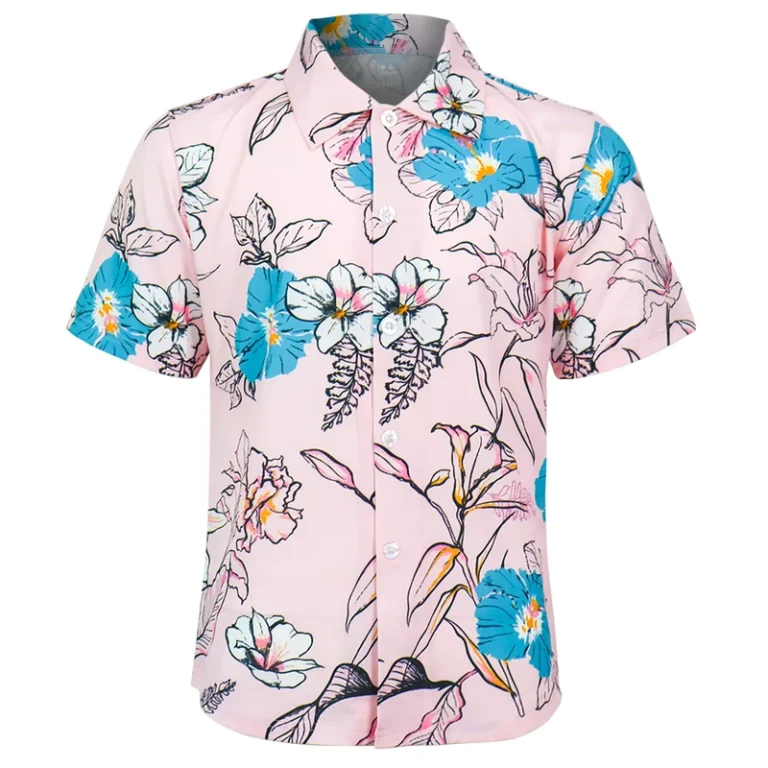 Custom-Oversized-Polyester-Quick-Dry-Hawaiian-Beach-Shirt-Mens-Loose-Button-Down-Short-Sleeve