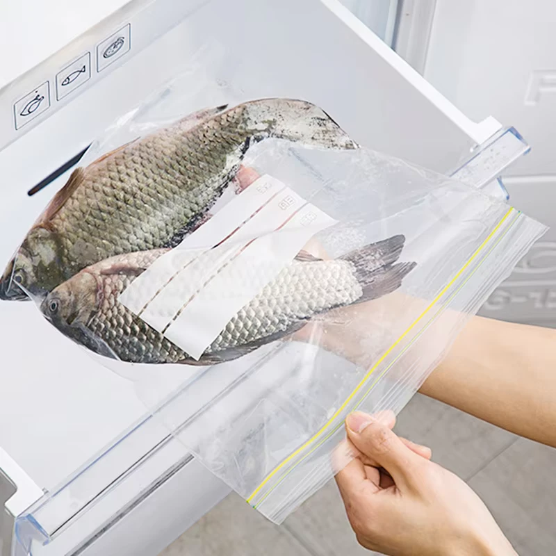 Custom PE Ziplock Bags Security Reclosable Gallon Food Freezer Storage Easy Open Tabs BPA FREE Double Zipper Packaging