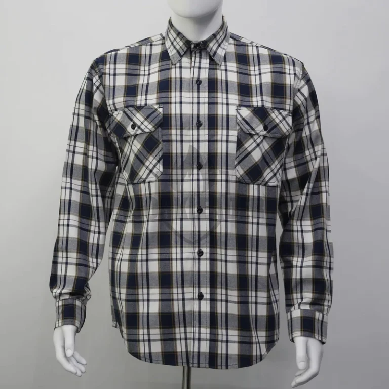 Custom-Pattern-Plaid-Fireproof-Work-Shirt-UL-Certified-100-Cotton-Flame-Resistant-Shirt