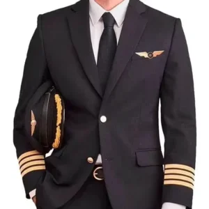 Custom Pilot Uniforms Aviation Uniforms Shirt Pants Flight Attendant Set Male Pilot Suit