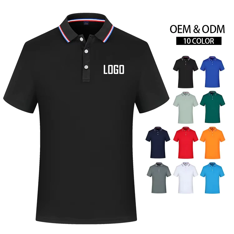 Custom Plain Color Polo Shirt Embroidered Breathable Men's Polo Shirt Company Uniform Golf Polo Shirt with logo