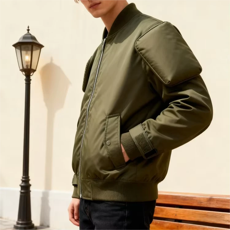 Custom-Plus-Size-Loose-Fit-Pilot-Windproof-Outdoor-Lightweight-Zipper-Casual-Bomber-Jacket-Men