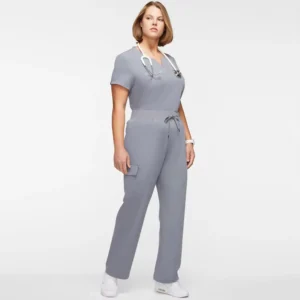 Custom Plus Size Woven Nursing Short Sleeve Hospital Scrubs Uniforms Sets for Women