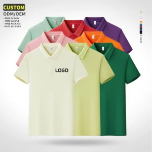 Custom Polo Shirts Embroidery Quick Dry Breathable Men’s Polo Shirt for Work Anti Wrinkle Polo Shirt Uniform Clothing