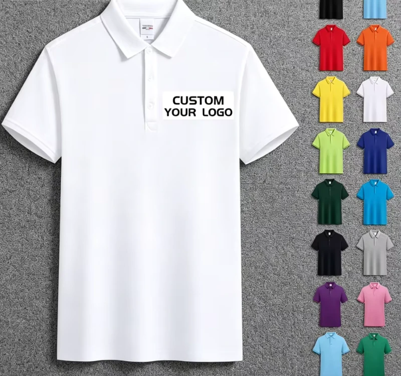 Custom Polo t Shirt Unisex Breathable Work Uniform With logo T shirt Embroidery logo Custom Family Clothes Screen Printing Kids