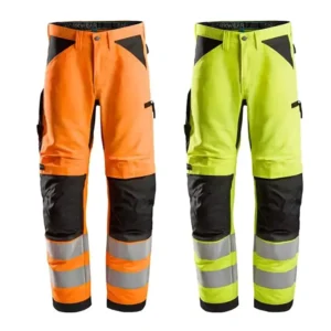 Custom Polyester Cotton Blend Mechanic Mining High Visibility Safety Work Wear Cargo Trousers Workwear Uniform Hi Vis Work Pants