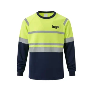 Custom Polyester Fleece Reflective Tape Construction Safety Hi Vis Heavyweight Hoodie