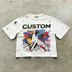 Custom Print Shirt High Quality 100 Cotton Street Wear Oversized Men’s Short Sleeve T Shirt for Men Logo