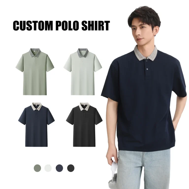 Custom-Printed-Breathable-Quick-Dry-Polyester-Cotton-Mens-Workwear-Uniform-with-Fringe-Design-for-Shirts