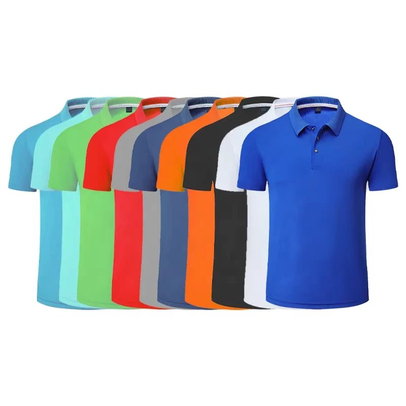 Custom Printed Polyester Collared Polo Shirt Fast-Dry Workwear with Logo