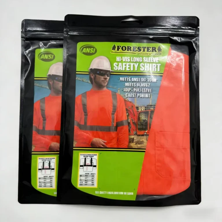 Custom-Printed-Reclosable-Ziplock-Bag-for-Forester-Hi-Vis-Long-Sleeve-Safety-Shirt-Packaging