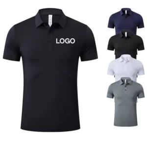 Custom Printed Solid-Color Cotton Men’s Golf Work Polo Shirt Uniform Embroidered Logo
