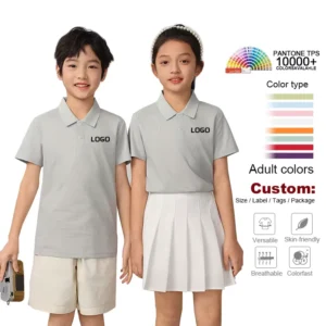 Custom Printed logo Adult and Children’s Polo Shirts Solid Color Cotton Sports Men’s Golf Polo T shirt Work Clothes Polo Shirt
