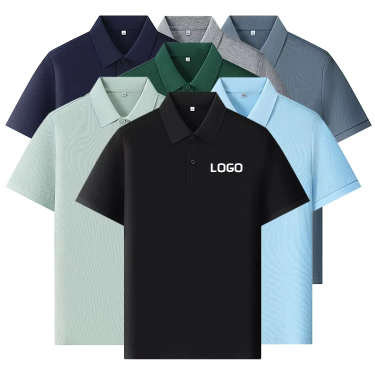 Custom Printing Work T Shirts Cotton Regular Fit Solid Fabric OEM Business Blank Polo Shirt With Custom Logo