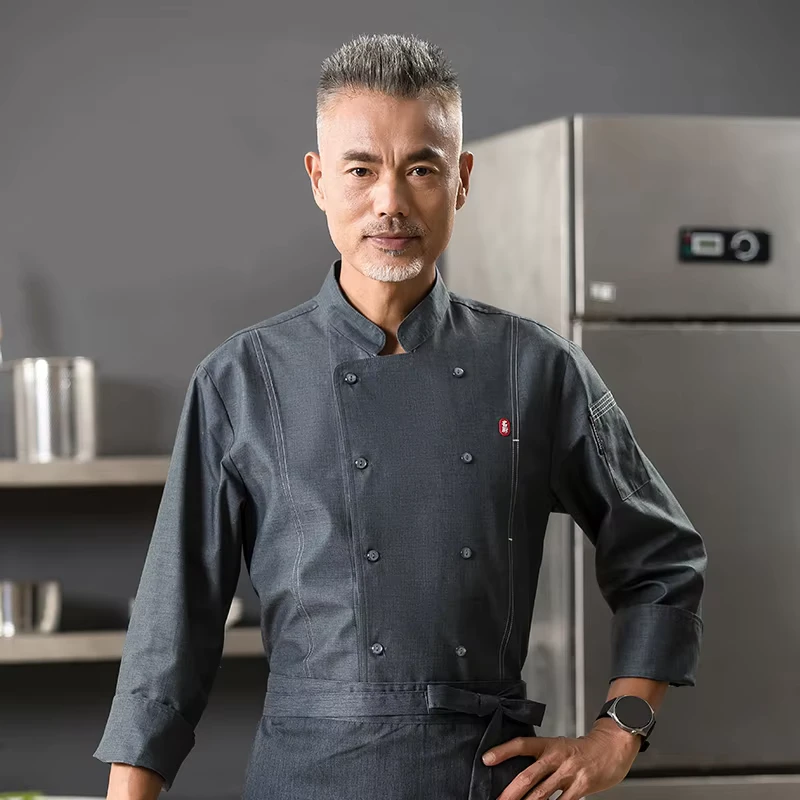 Custom Professional Chef Jacket Uniform for Restaurant Hotel Food Service Workers 100% Polyester