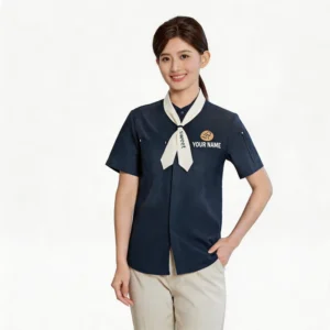 Custom Professional Unisex Polyester Knitted Chef’s Uniform for Hotel Restaurant Catering Work Clothes Restaurant Bar