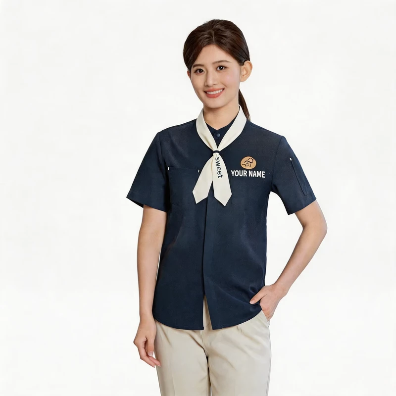 Custom Professional Unisex Polyester Knitted Chef's Uniform for Hotel Restaurant Catering Work Clothes Restaurant Bar