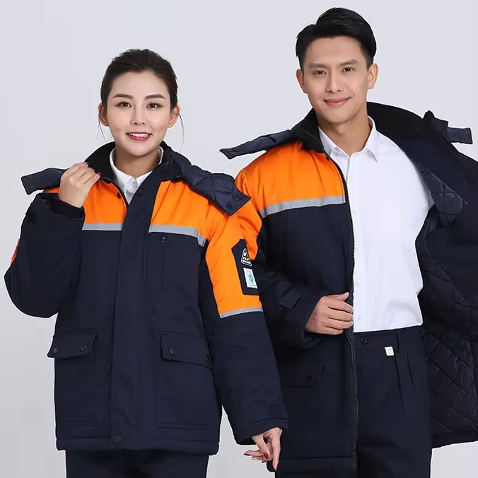 Custom Professional Winter Work Clothes for Men & Women Breathable Hi Vis Workwear Uniform Warm Durable Polyester Cotton Uniform