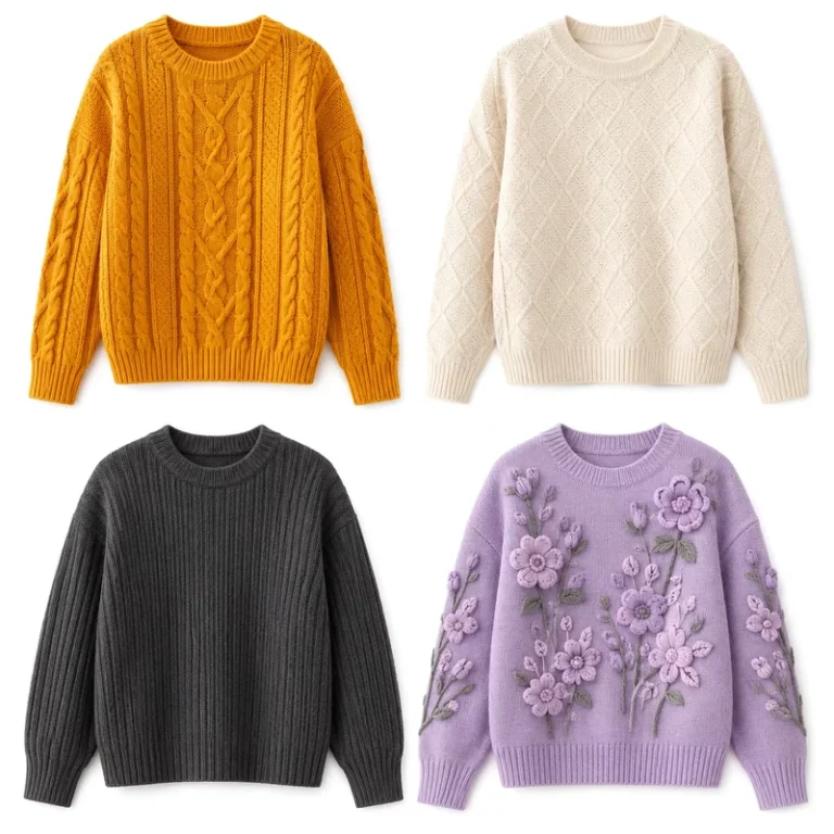 Custom-Pure-Cotton-Crew-Neck-Knit-Pullover-Sweater-Soft-Casual-OEM-Design
