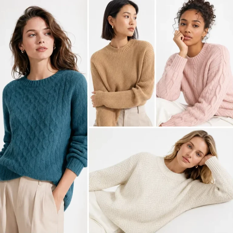 Custom-Pure-Cotton-Fashion-Sweater-All-Season-Crew-Neck-Pullover-Soft-Breathable-Knitwear-OEM-Factory-Supply-Order