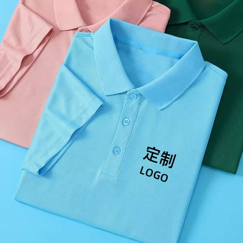 Custom Quick Dry Polyester Printed or Embroidered Knit Breathable Polo Shirts for Men