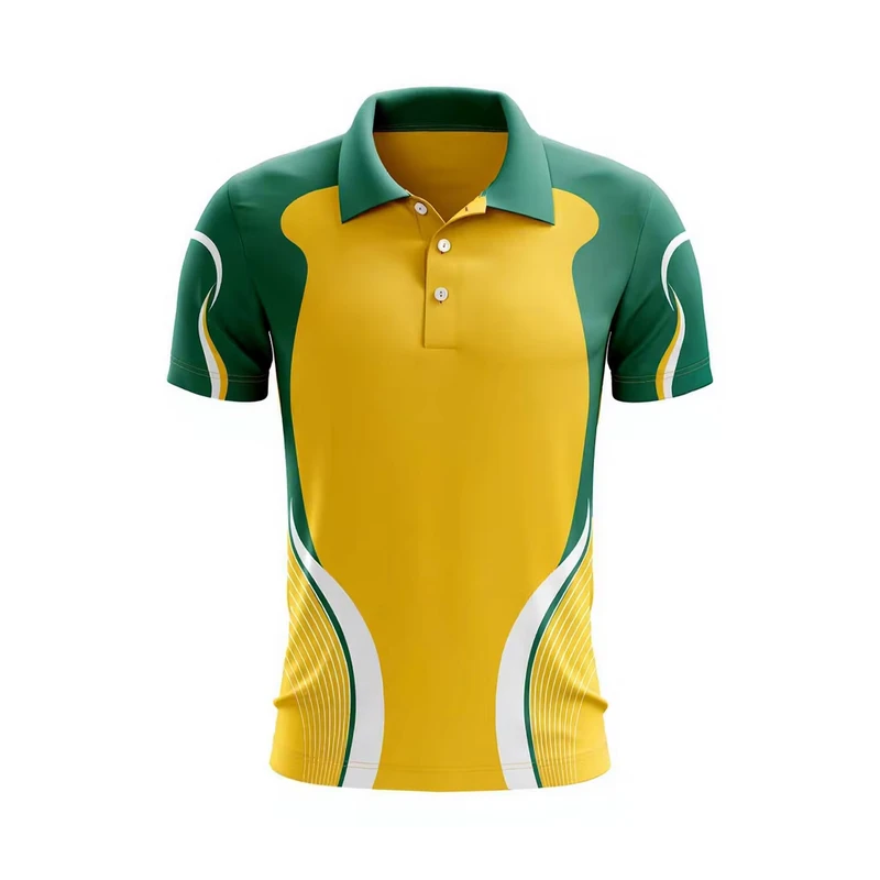 Custom Quick Dry Sublimation Color Combination Sports Mens Polo T Shirt Design