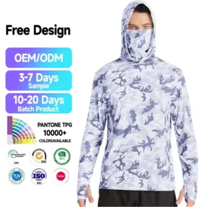 Custom Quick Drying Breathable 100% Polyester Camisa De Pesca Manga Comprida Waterproof For Hot Day