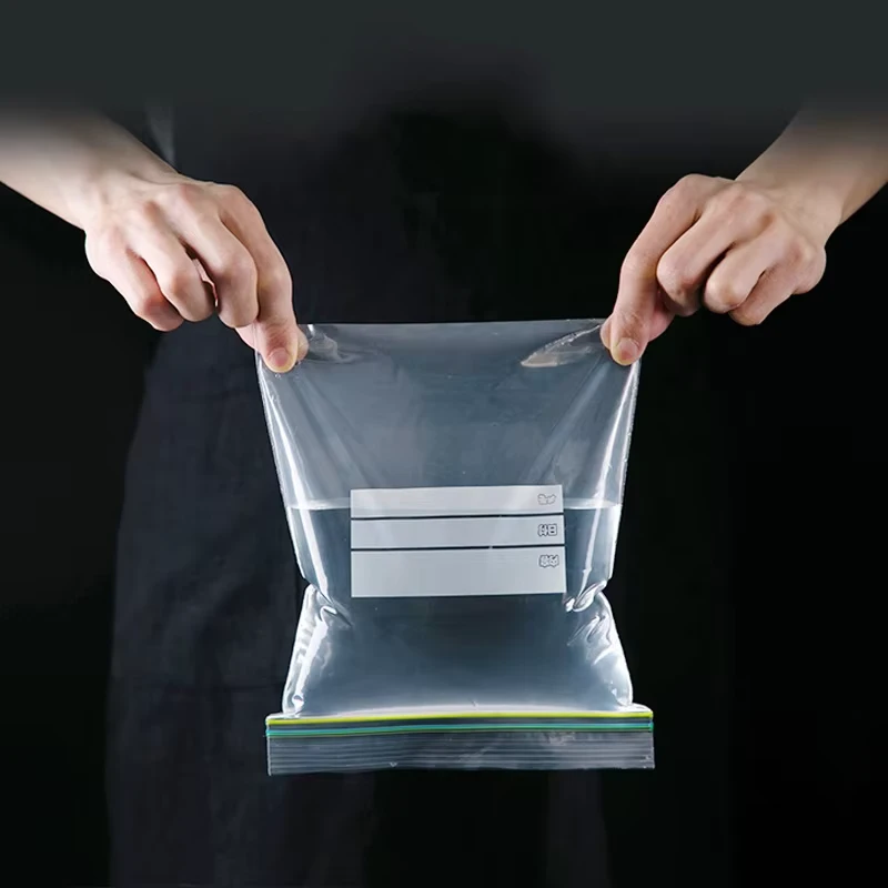 Custom Recyclable LDPE Double Zipper Food Storage Bags Freshness Ziplock PE Plastic Packaging with Security Lock